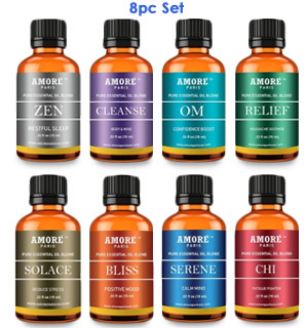Click to view picture 3 of Amore 8pc Essential Oil Spa Collection