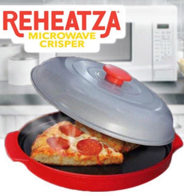 The Reheatza is the microwave crisper tray that gives leftovers and frozen foods oven quality crispiness straight from the microwave!