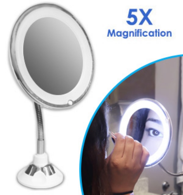 Picture 7 of Flexible Light Up Stretch Magnification Mirror