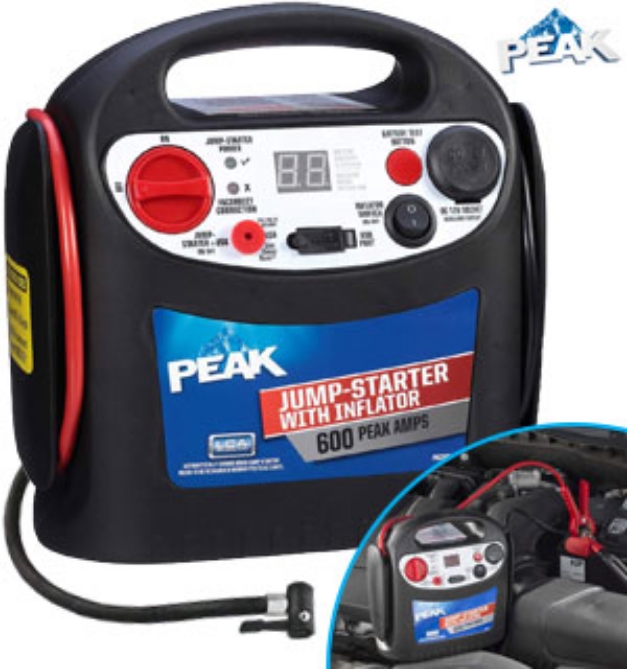 Picture 5 of Peak 600 AMP Jump Starter w/ Tire Inflator