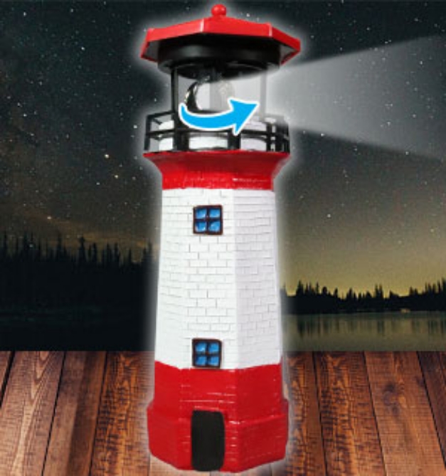 Picture 5 of Solar Garden Lighthouse with Rotating Light