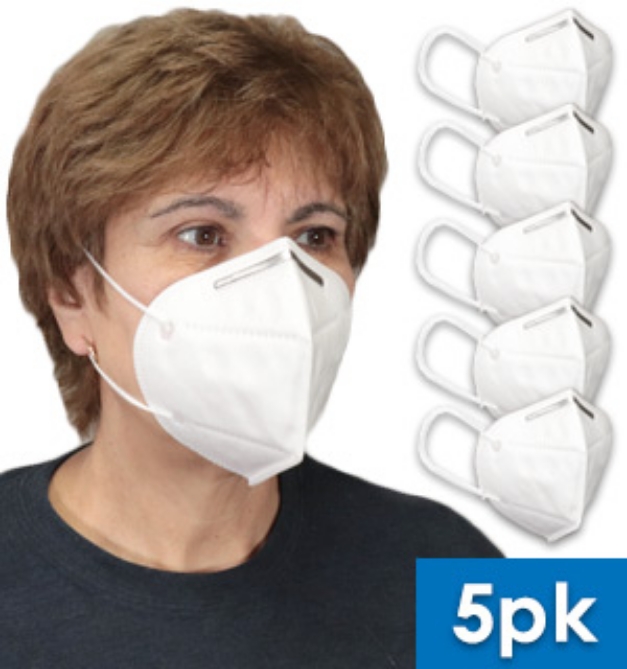 Click to view picture 6 of KN95 5-Layer Protective Respirator Masks: 5pk