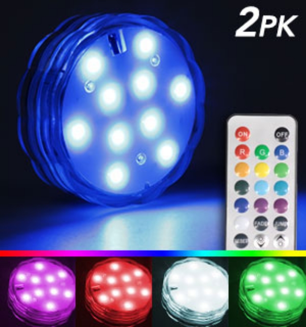 Picture 6 of Waterproof Color-Changing Light with Remote Control - 2pk