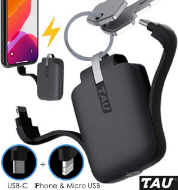 Click to view picture 8 of Tau Portable Power Bank: The Always Charged Universal Keychain