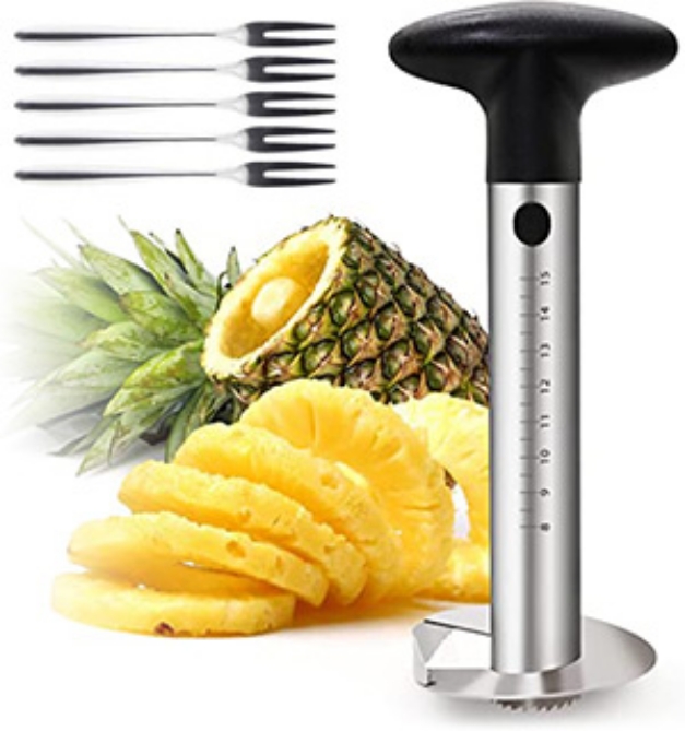 Picture 4 of Pineapple Corer with Mini Fork Set