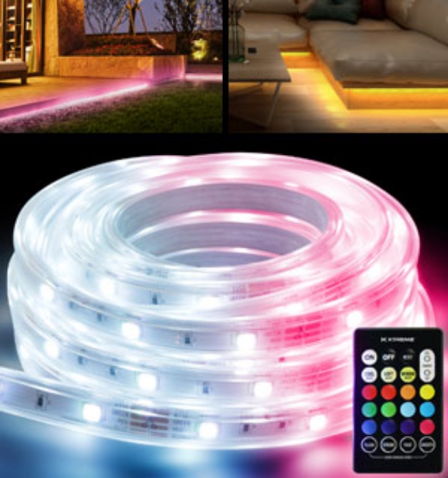 Picture 6 of Indoor and Outdoor Multi-Color LED Heavy Duty Light Strip with Remote - 16ft