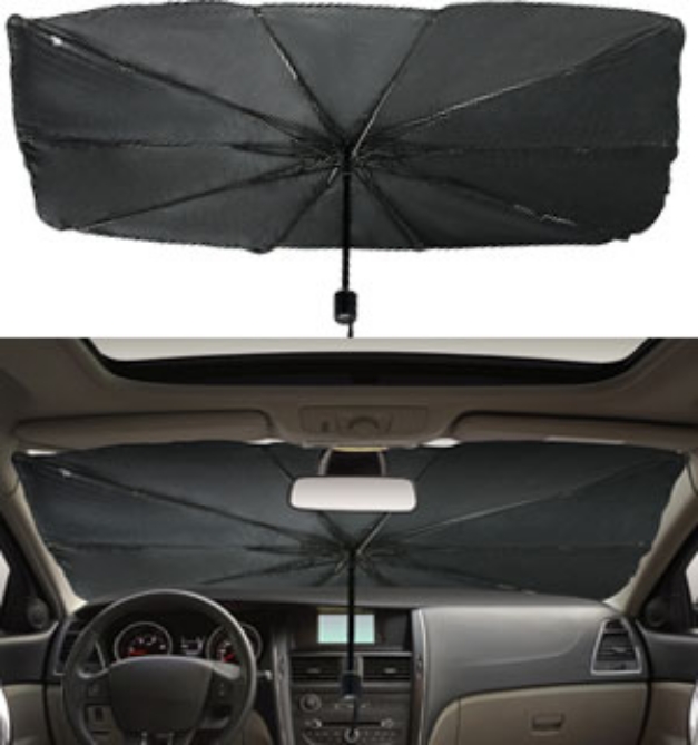 Picture 1 of Car Windshield Umbrella Buddy: The Ultimate Pop-Up Sunshade (Dented Packaging)