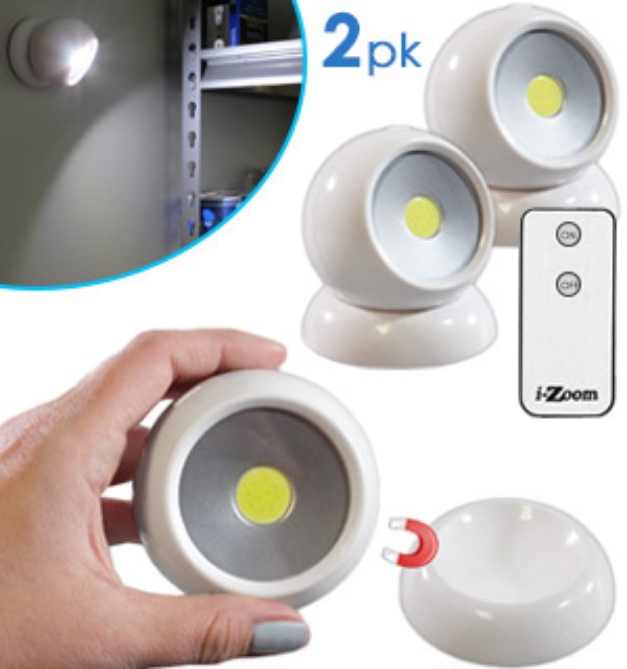 Picture 6 of Magnetic Rota-Ball Light 2pk with Remote