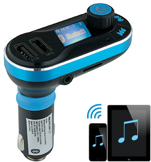 Bluetooth Car FM Transmitter with Microphone for Hands-Free Calling