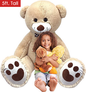 Inflate-A-Mals 5ft Teddy Bear - The Perfect I LOVE YOU Gift