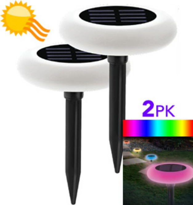 Click to view picture 6 of Set of 2 Solar Powered, Color Changing Landscape Lights