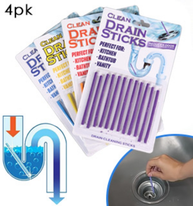 Picture 3 of Clean Drain Sticks (4 Packs Of 12 Assorted Scents)