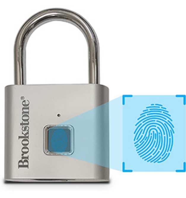 Picture 1 of Brookstone Fingerprint Biometric Lock - Holds up to 10 Prints