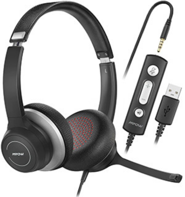 Picture 1 of USB Wired Computer Headset Microphone with Controller