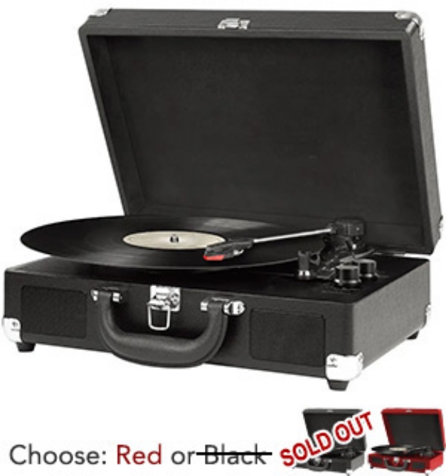 Picture 1 of 3 Speed Suitcase Style Portable BT Turntable With Speaker