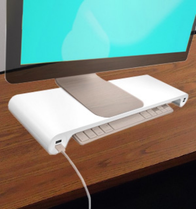Picture 1 of Quirky Space Bar: Monitor Stand with Charging USB Ports