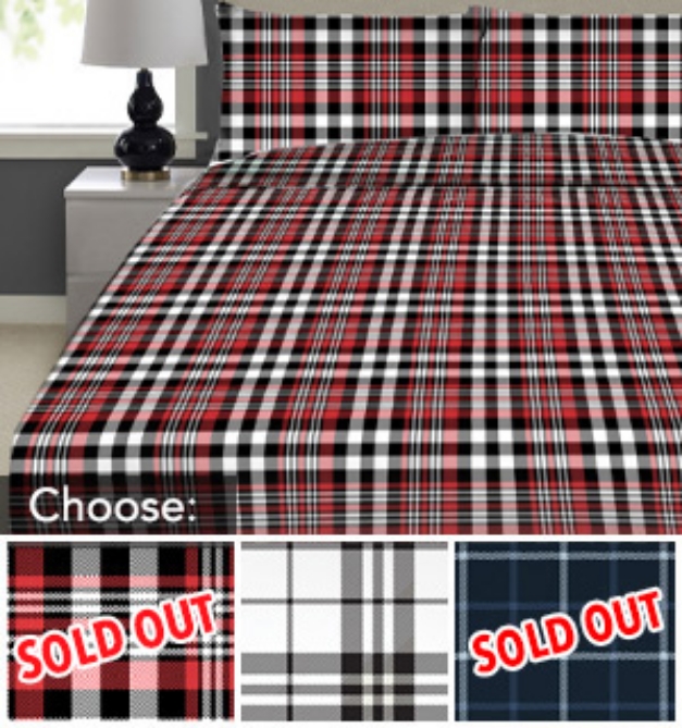 Picture 1 of Super Cozy and Warm Flannel Sheet Set: 100% Cotton