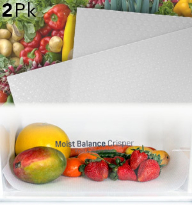 Picture 1 of Fruit Fresh Crisper Drawer Liner 2pk: Keeps Produce Fresher, Longer