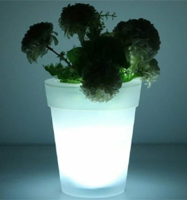 Picture 1 of Solar GLO Flower Pot