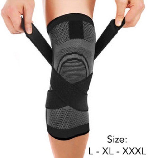 Picture 1 of Knee Compression Sleeve with Adjustable Straps