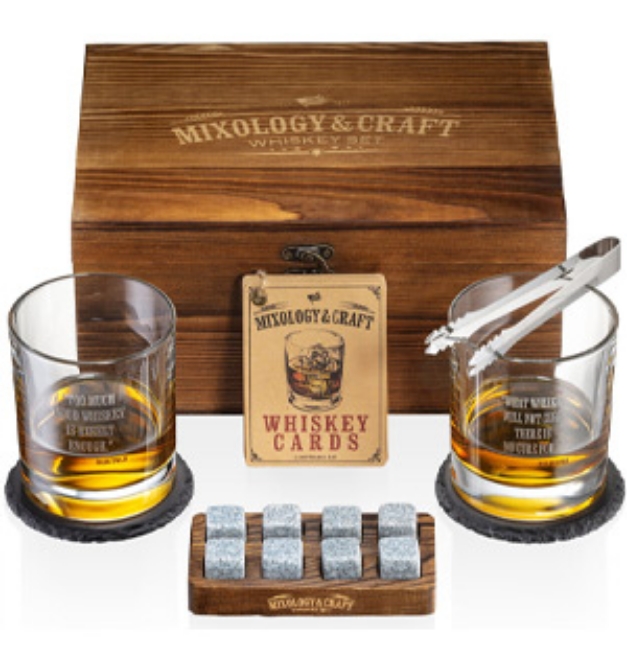Picture 1 of Collector's Edition: Mixology & Craft Whiskey Set in Handsome Wooden Box