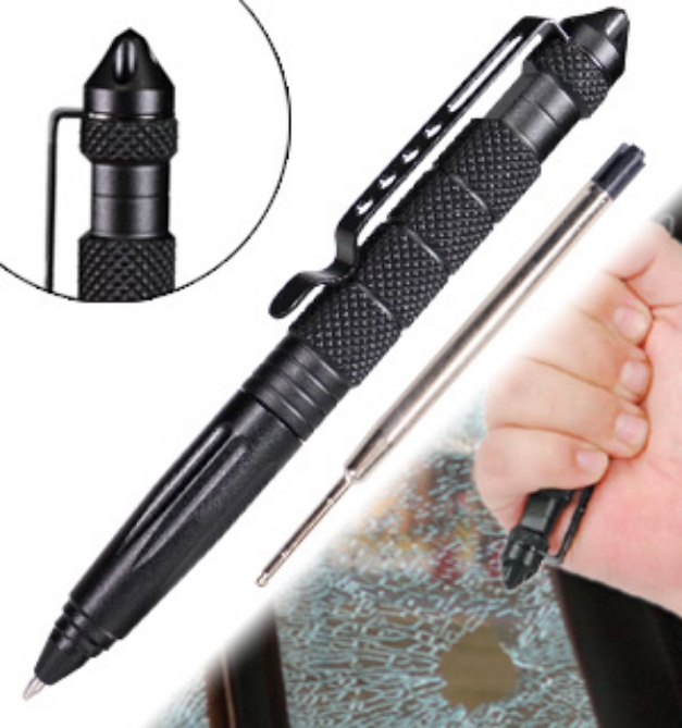 Picture 1 of Heavy Duty Tactical Pen with Emergency Glass Breaker