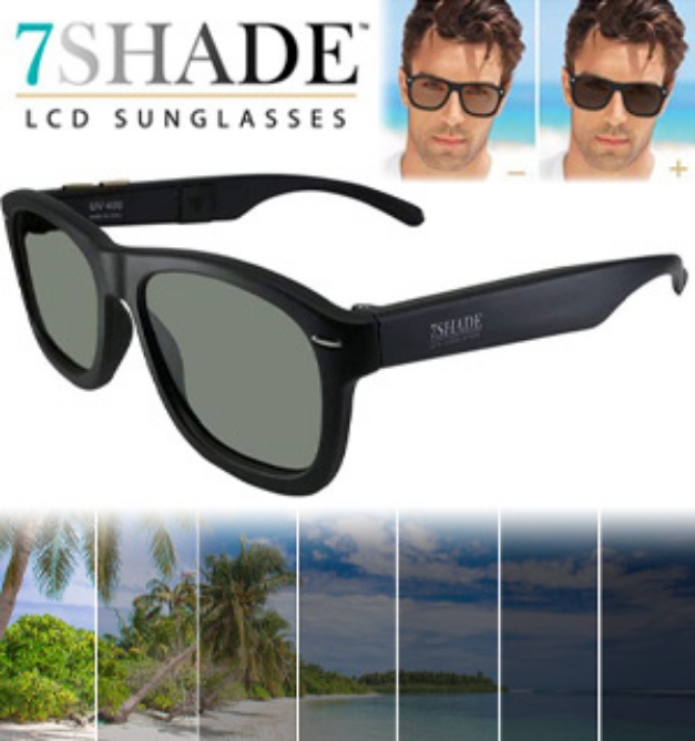 Picture 1 of 7 Shade LCD Sunglasses with Case and Microfiber Cloth