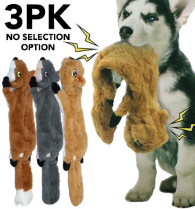 Picture 1 of Silly Critters Stuffing Free Dog Toys 3-Pack