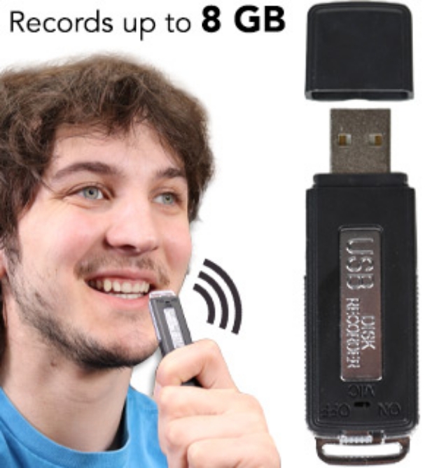 Picture 1 of USB Flash Drive Voice & Audio Recorder - 8GB