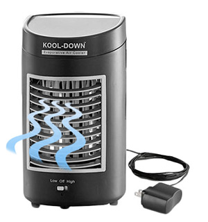 Kool-Down Evaporative Air Cooler w/ Adapter
