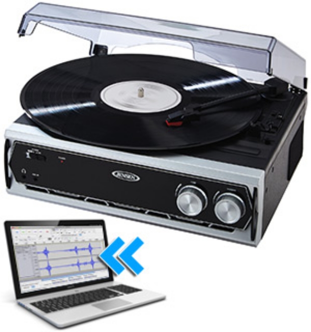 Picture 1 of Jensen 3-Speed Turntable with Built-In Speakers and Digital Conversion