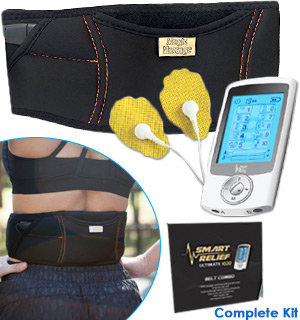 Smart Relief TENS Unit Electro-Therapy Massager Belt Combo