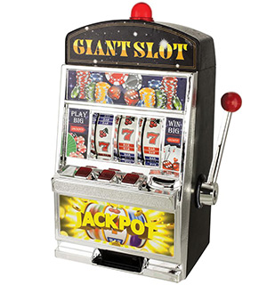 Giant Slot Machine Bank - Plays & Pays Like a Real Slot Machine