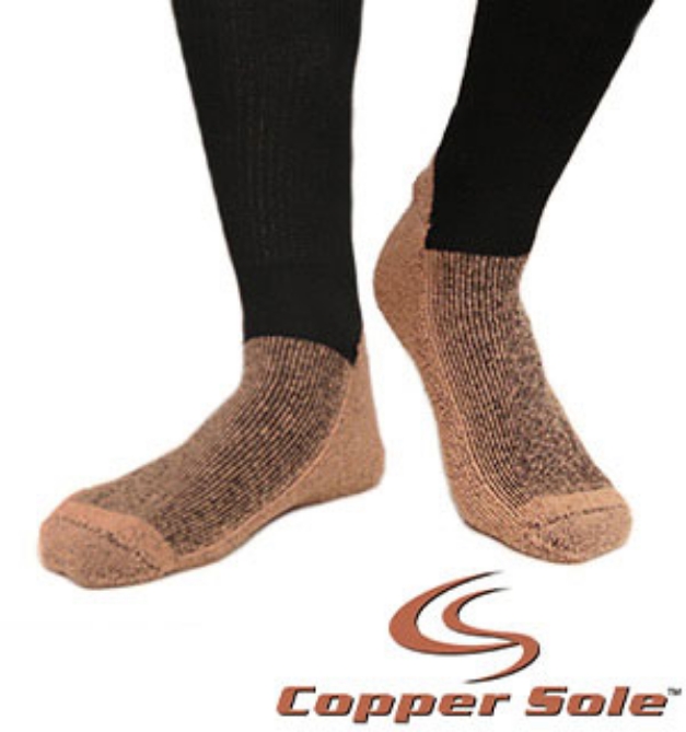 Picture 1 of Cupron Copper Sole Crew Socks