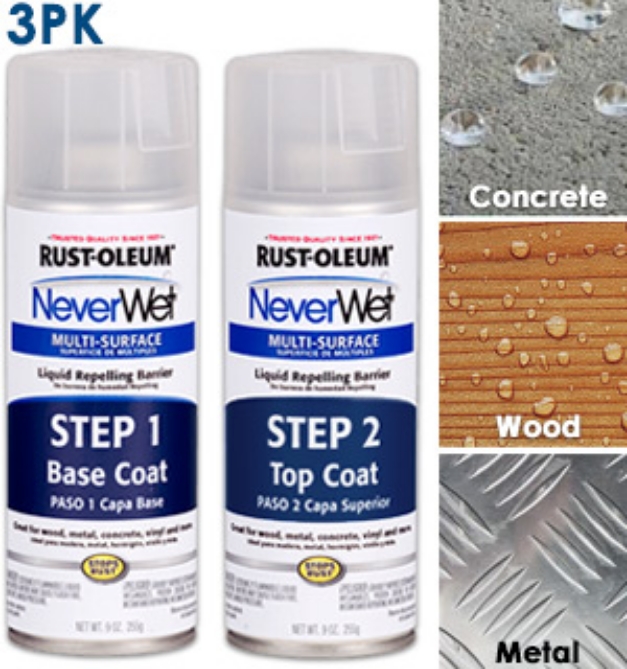 Picture 1 of Rust-Oleum NeverWet Multi-Surface Waterproofing Treatment 3-Pack