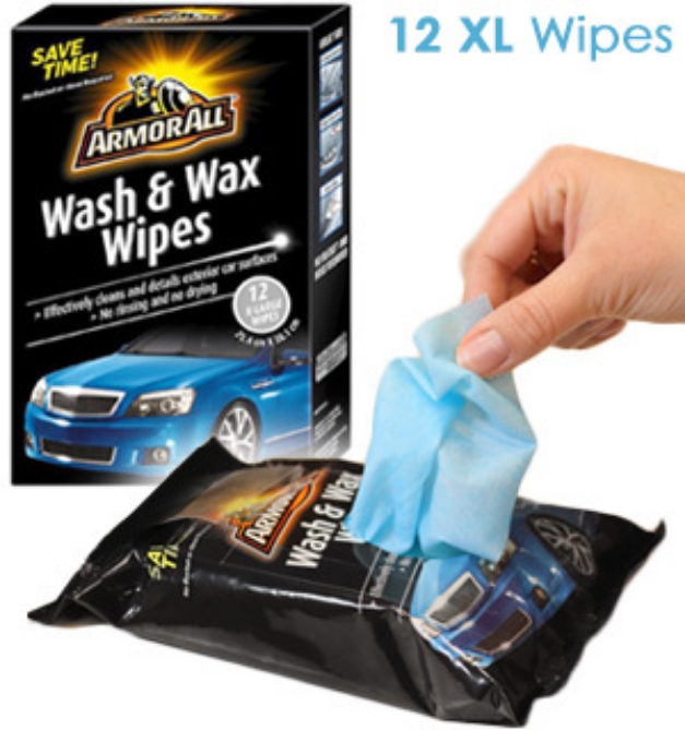 Picture 1 of Armor All Wash & Wax Wipes: Car Cleaning Made Easy