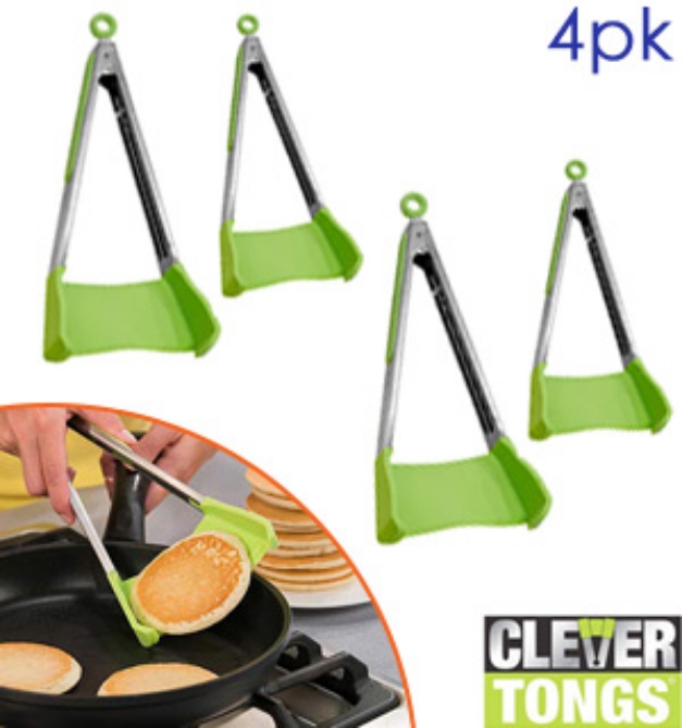 Picture 1 of Clever Tongs - The Ultimate 2-in-1 Kitchen Helper