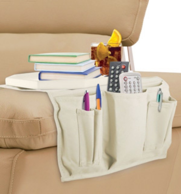 Picture 1 of Wooden Couch Tray Table and Organizer