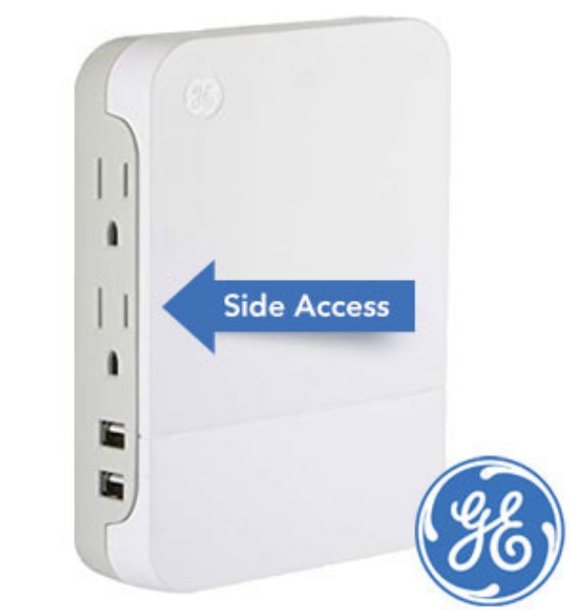 Picture 1 of Pro 2-Outlet and 2-USB Side Access Surge Protector by GE