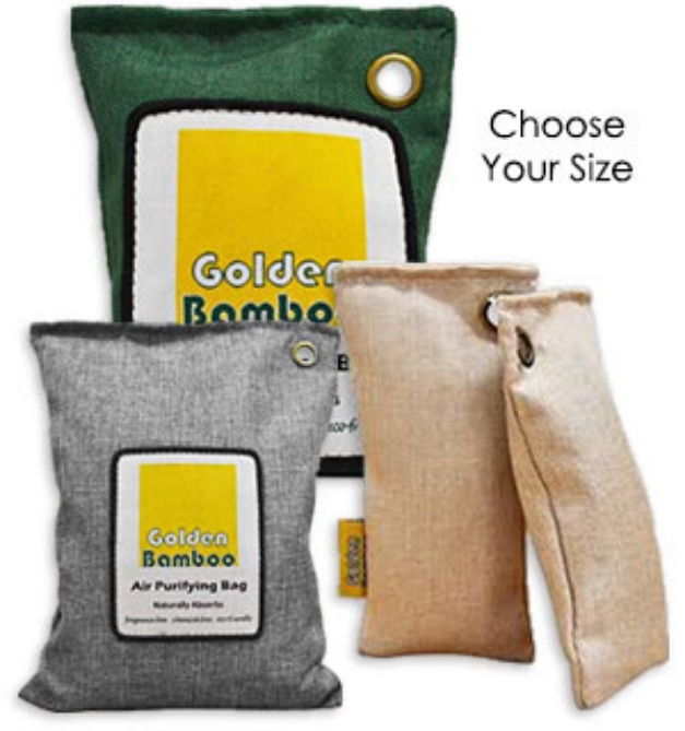 Picture 1 of Golden Bamboo Charcoal Air Purifying Bags