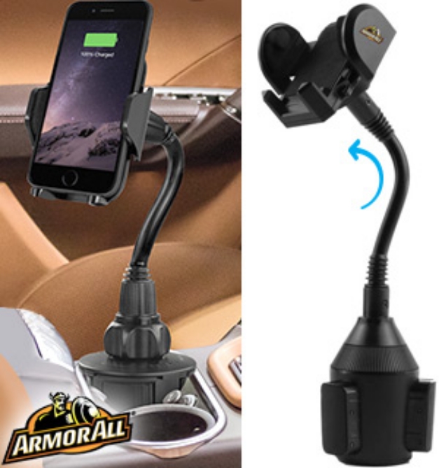 Picture 1 of Armor All Gooseneck Cup Holder Phone Mount