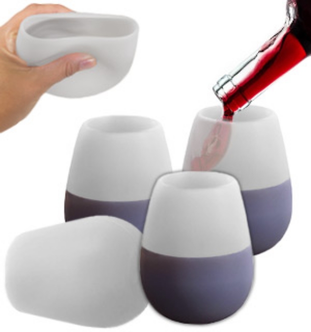 Picture 1 of Portable and Shatterproof Silicone Wine Glasses - Set of 4