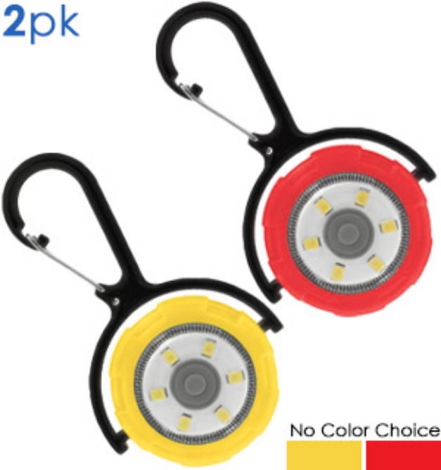 Picture 1 of 360 Swivel Carabiner Lights 2-Pack - Robust and Bright!
