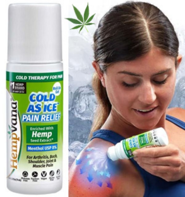 Picture 1 of Hempvana Cold As Ice Pain Relief Roll On Gel