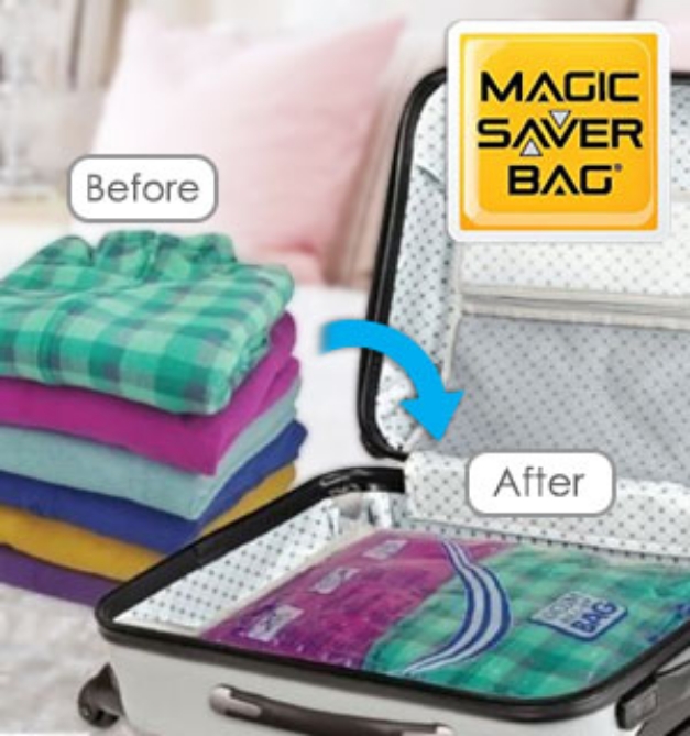 Picture 1 of Magic Saver Travel Vacuum Bags - Set of 6