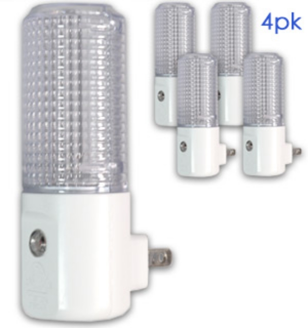 Picture 1 of LED Light Sensor Night Lights - 4pk