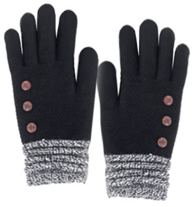 Picture 1 of Designer-Styled Ladies Knit Gloves