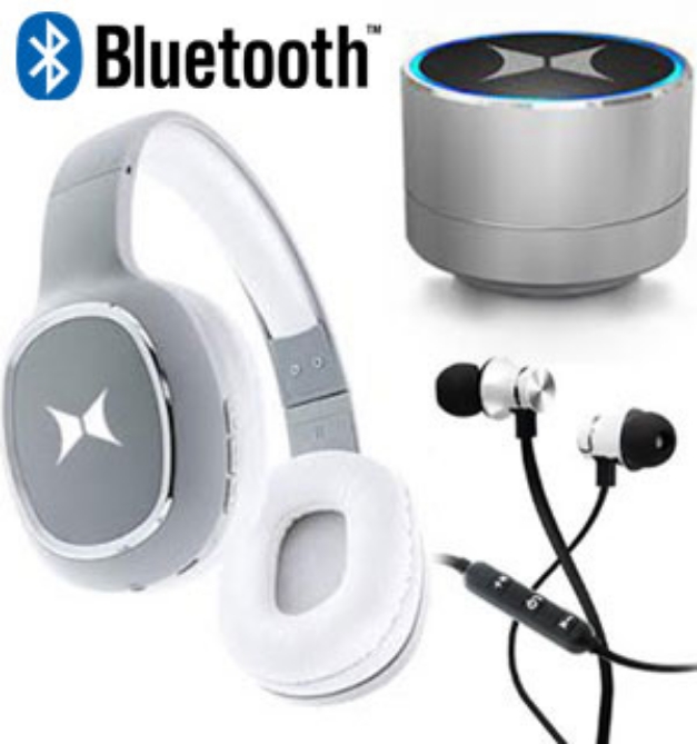 Picture 1 of 3pc Bluetooth Audio Essentials Gift Bundle