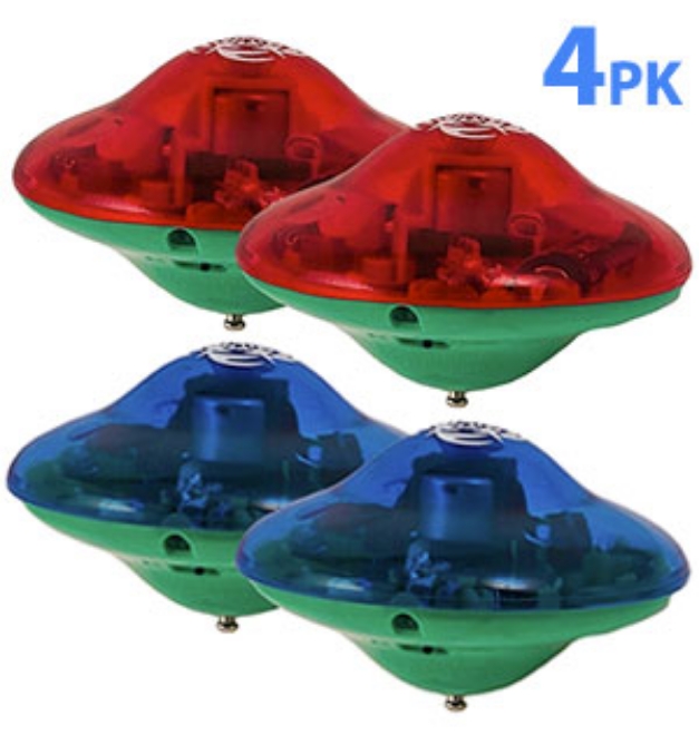 Picture 1 of LED Self-Spinning UFO Toppers 4-Pack