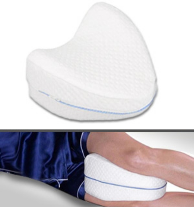 Picture 1 of Linear Leg Memory Foam Pillow - Align Your Spine While You Sleep!